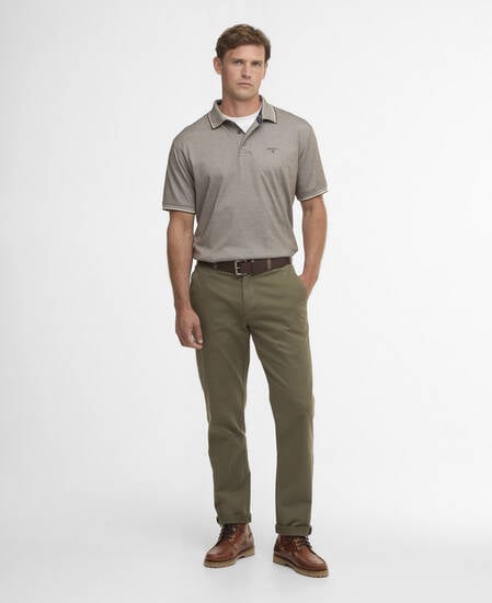 Heydon Short-Sleeved Polo Shirt Dark Sand