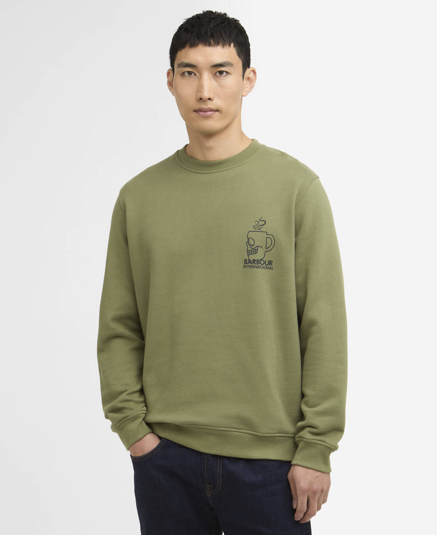 Staithes Graphic Sweatshirt Olvine image number 0
