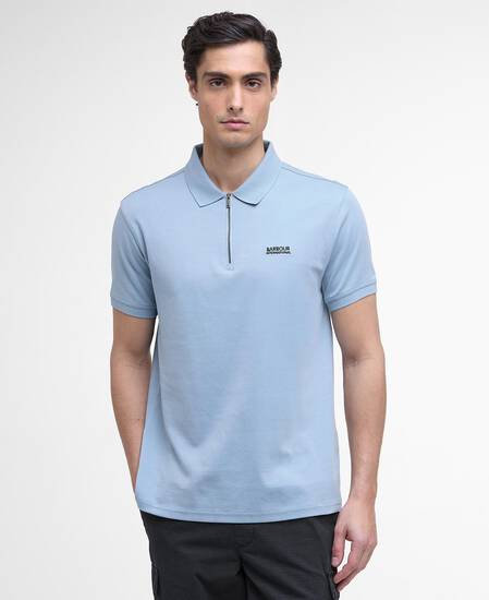 Innes Interlock Polo Shirt Cool Blue Innes Interlock Polo Shirt Cool Blue
