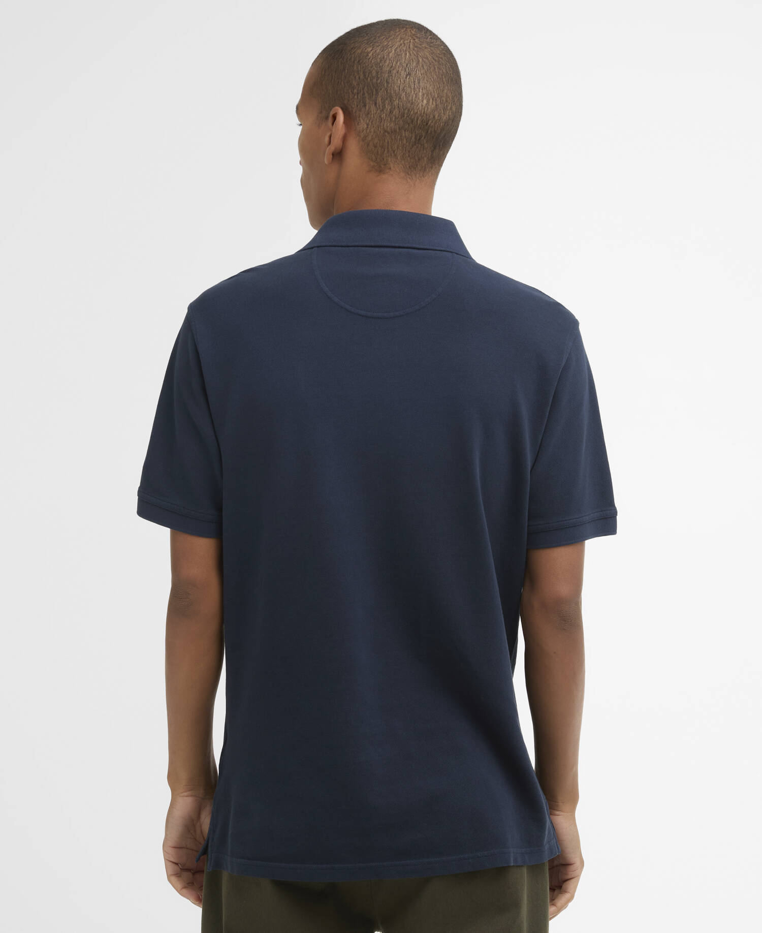 Washed Tartan Tailored Pique Polo Washed Navy image number 2