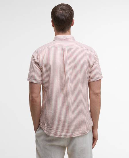 Fulbrook Tailored Short-Sleeved Striped Shirt Earth Pink Fulbrook Tailored Short-Sleeved Striped Shirt Earth Pink
