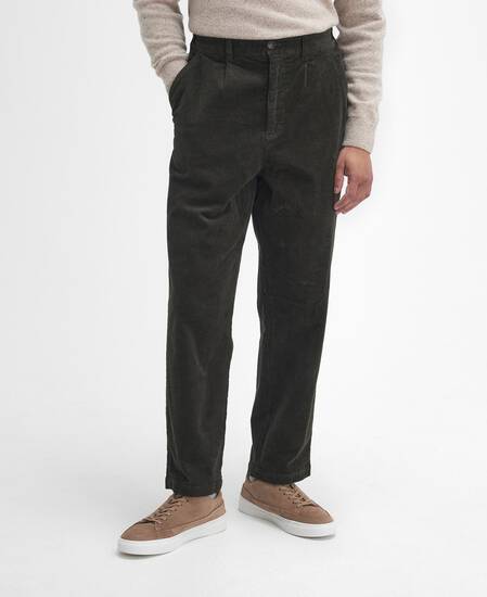 Pantaloni in velluto stretch a coste sottili dalla vestibilità comoda 