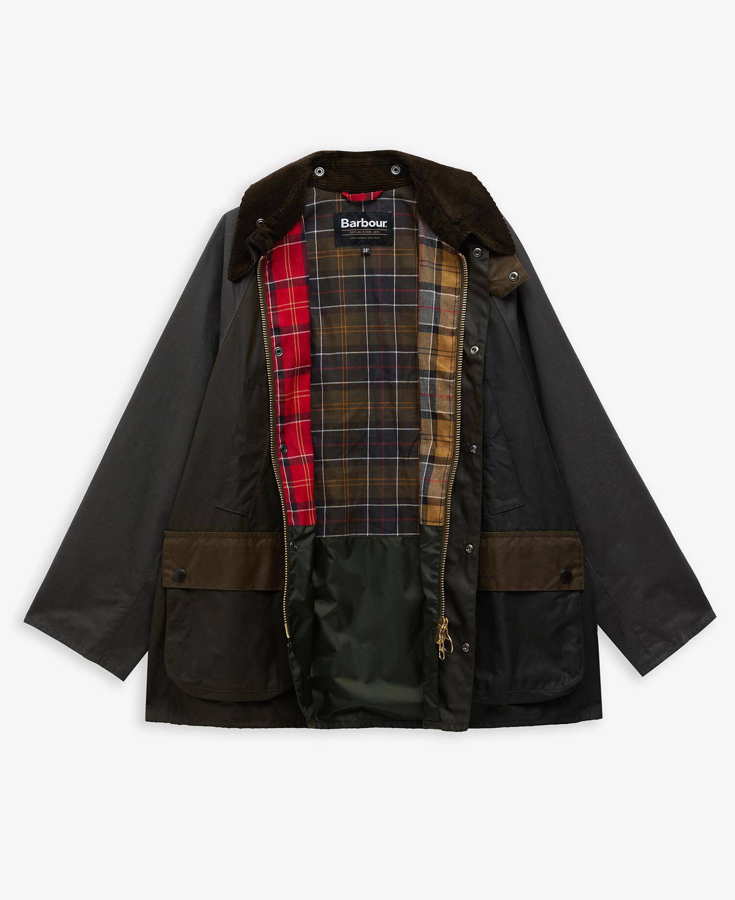 Patchwork Oversized Bedale Waxed Jacket image number 9