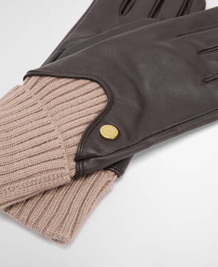 Deanna Leather Gloves Brown/Camel