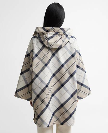 Kinsale Tartan Showerproof Cape Dress Navy Tartan