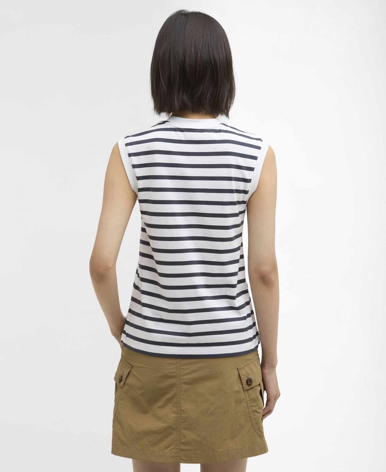 Debbie Striped Sleeveless Top India Ink Stripe