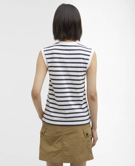 Debbie Striped Sleeveless Top India Ink Stripe