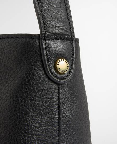 Borsa a secchiello in pelle Cedar Black