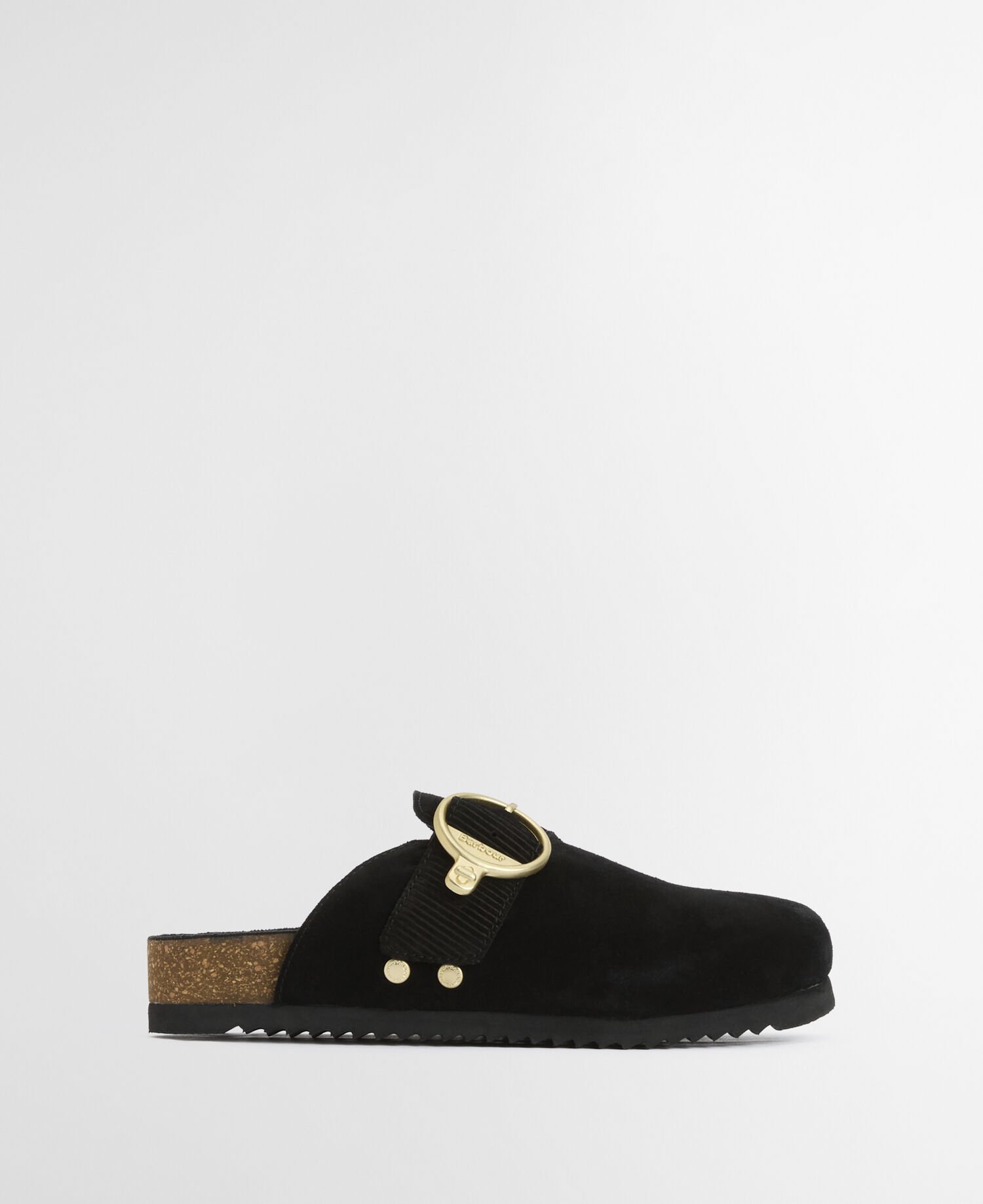 Kyra Closed Toe Sandal Black Suede
