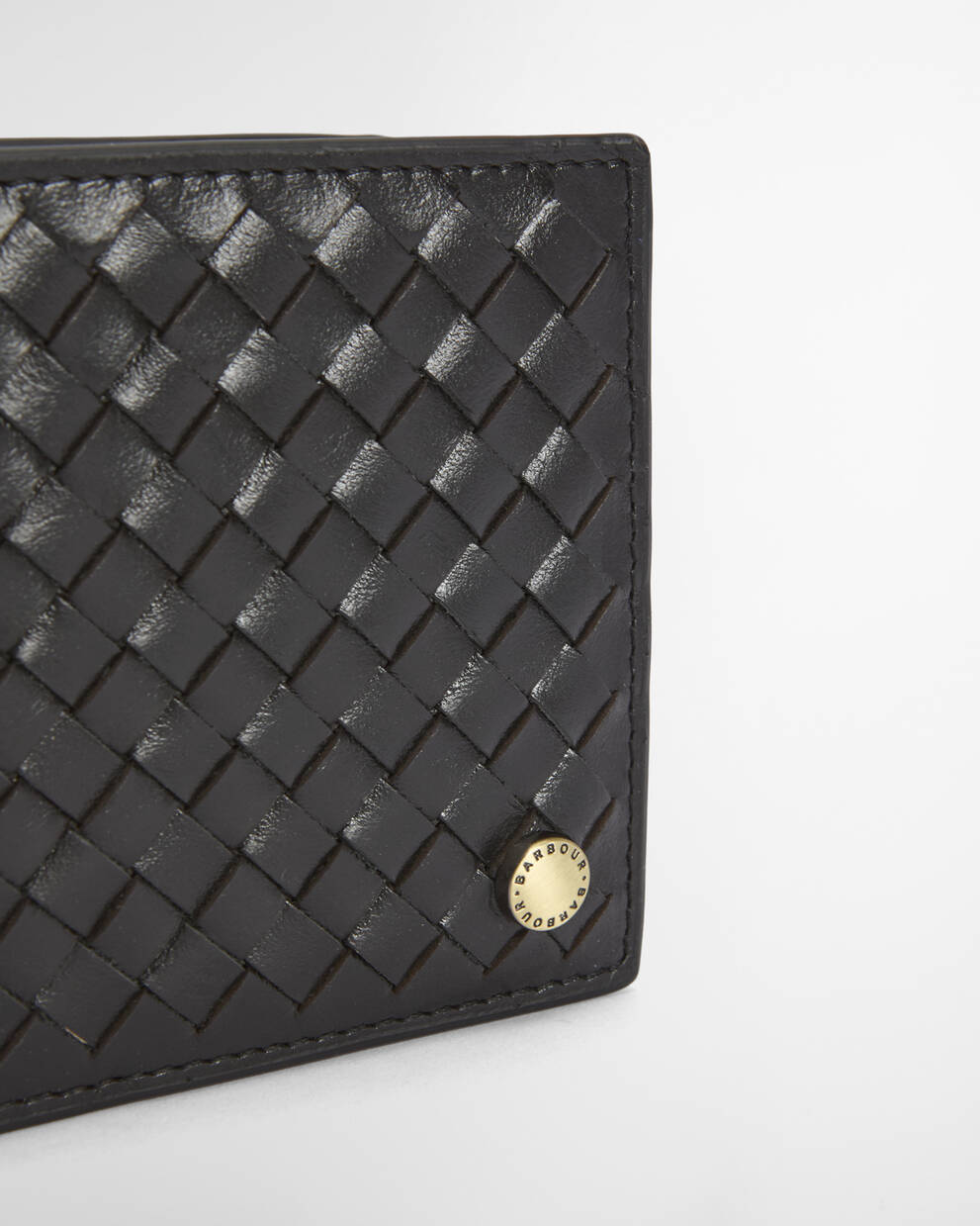 Portafoglio in pelle intrecciata Farne