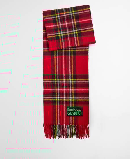Barbour x GANNI Tartan Scarf Royal Stewart Tartan
