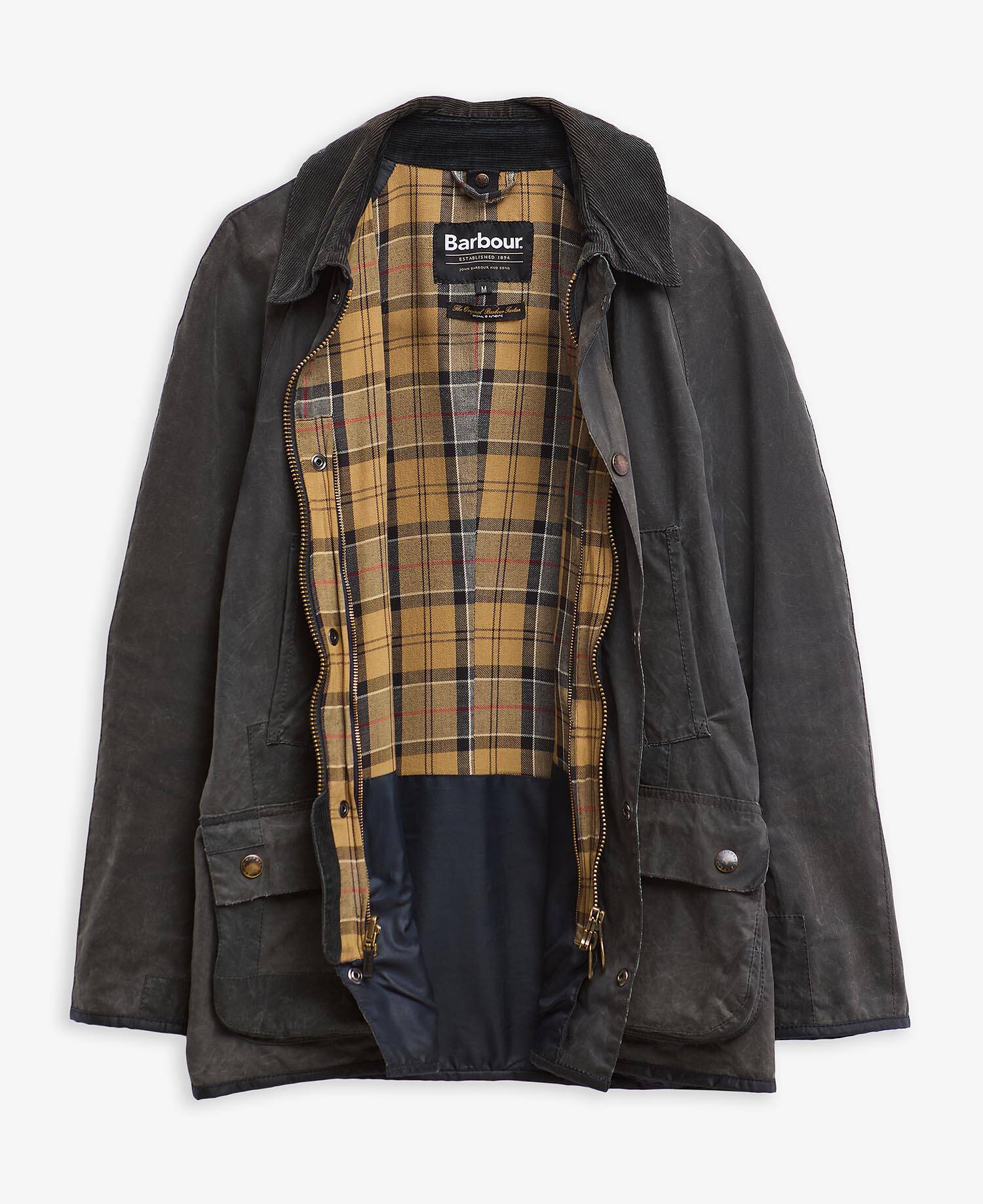 Barbour Re-Loved Ashby Waxed JacketM - Size M Navy image number 1