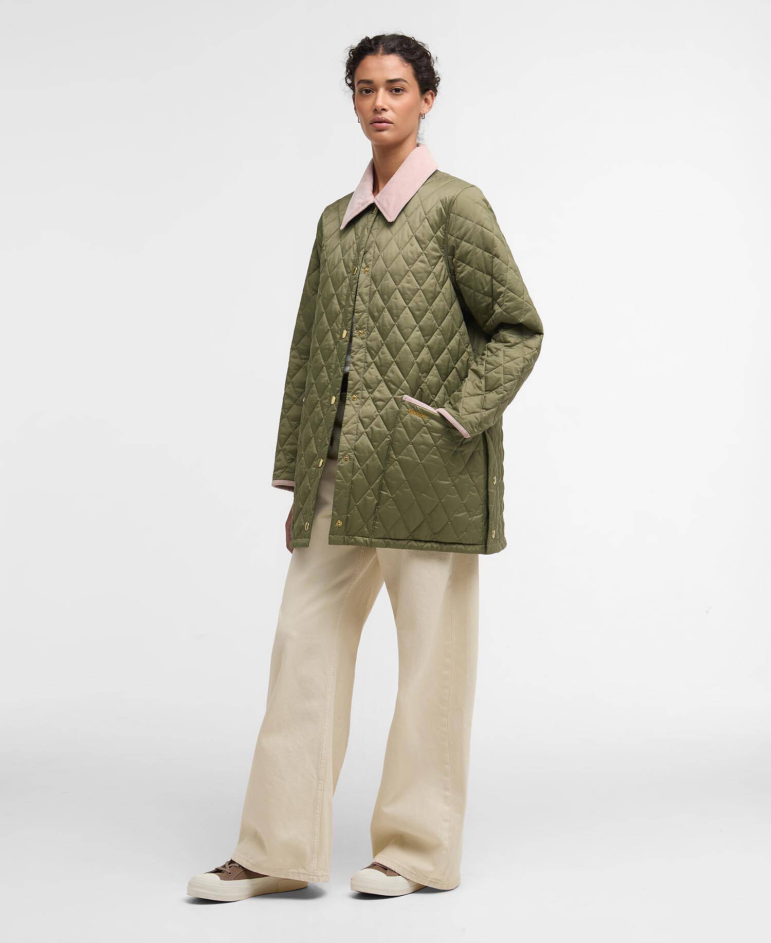 Icons Modern Liddesdale Quilted Jacket Bleached Olive/Ancient/Gardenia image number 1
