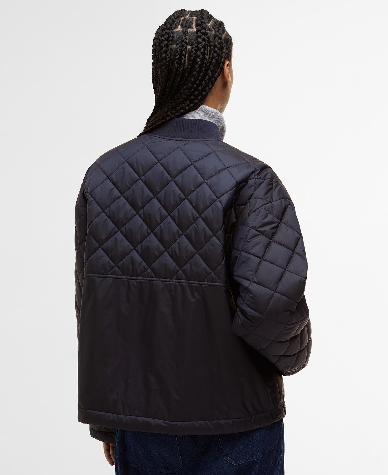 Wetherby Quilted Jacket Dark Navy/Dress Tartan