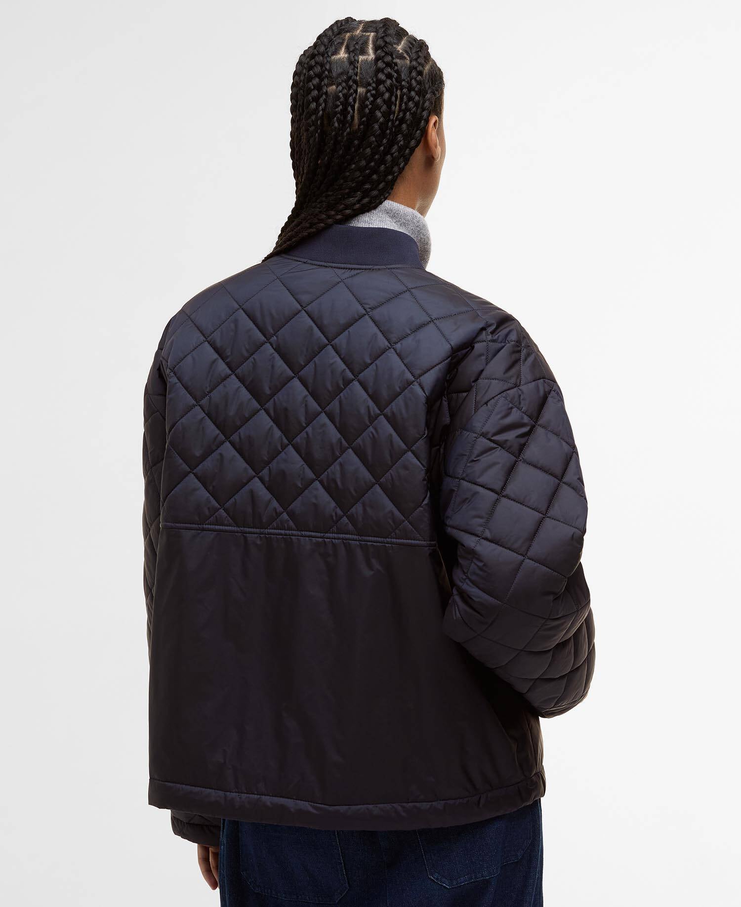 Wetherby Quilted Jacket Dark Navy/Dress Tartan image number 2