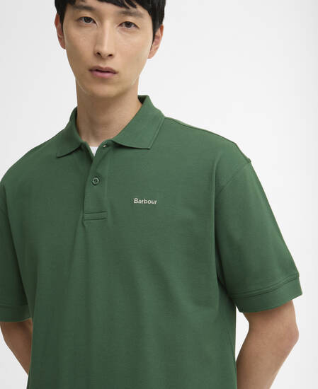 Hexham Oversized Polo Shirt Racing Green