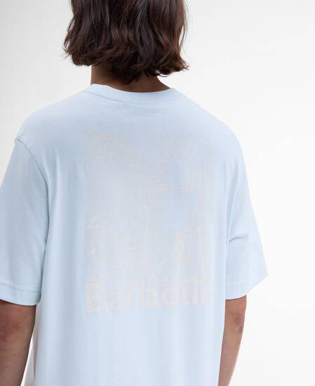 Moonwell T-Shirt Bleached Blue Moonwell T-Shirt Bleached Blue