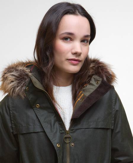 Durham City Waxed Parka Fern