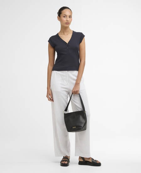 Verona Ribbed T-Shirt Dark Navy