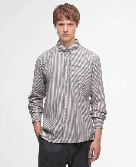 Longfield Striped Tailored Shirt Whisper White