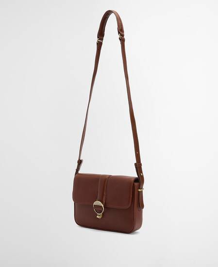 Borsa a tracolla in pelle Rosa Brown