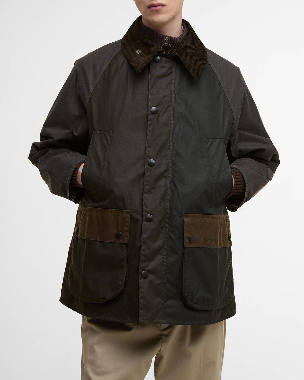 Patchwork Oversized Bedale Waxed Jacket