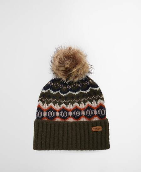 Helen Fair Isle Beanie Olive