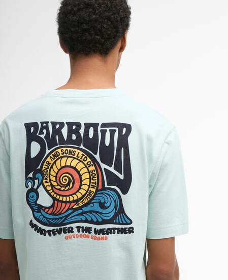 Frome Relaxed Graphic T-Shirt Mint Blue