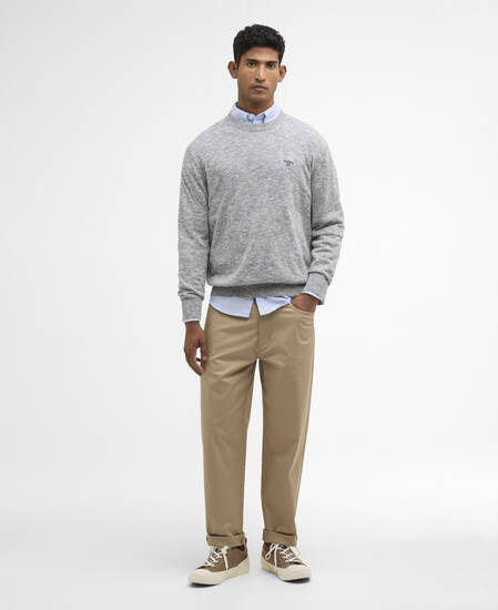 Maglione girocollo in misto lino Flaxby Navy