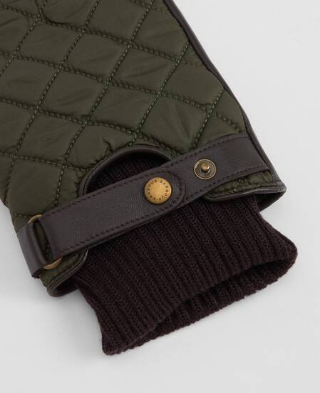 Singsby Quilted Waterproof Gloves Dark Olive