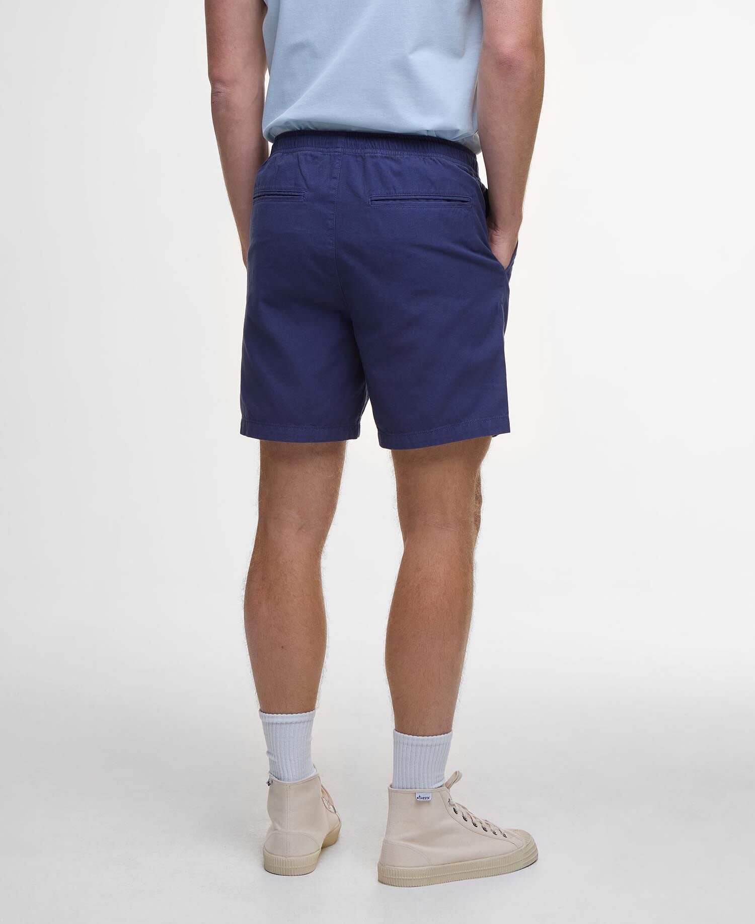 Washed Oxford Relaxed Shorts Oceana