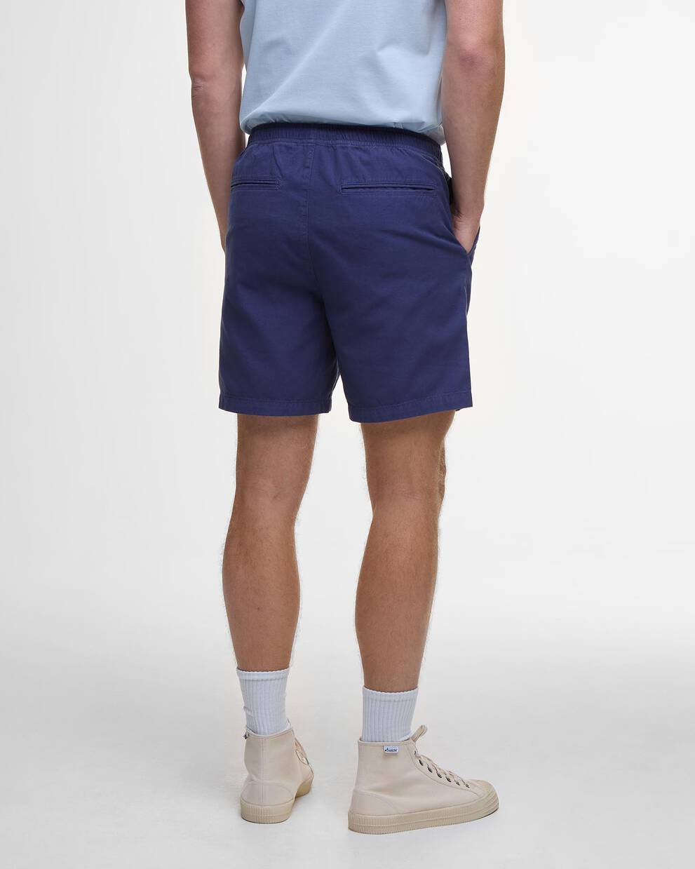 Shorts in Oxford lavato con vestibilit&agrave; comoda