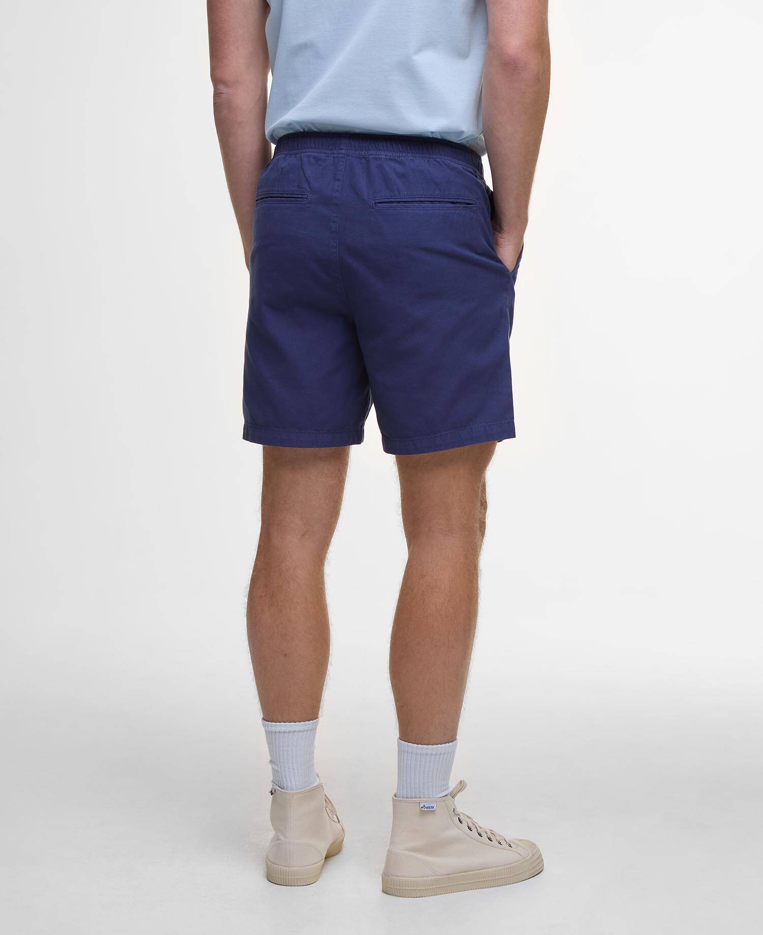 Washed Oxford Relaxed Shorts Oceana image number 2
