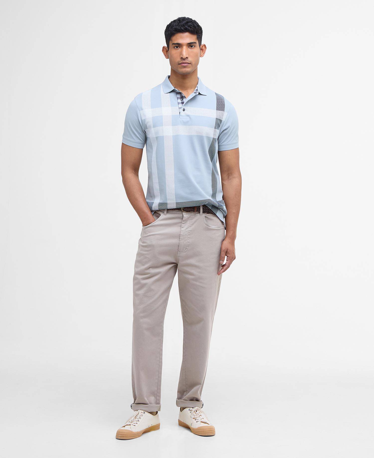 Blaine Tartan Short-Sleeved Polo Shirt image number 1