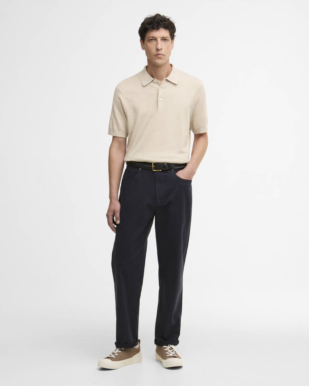 Polo in maglia Muston in misto lino