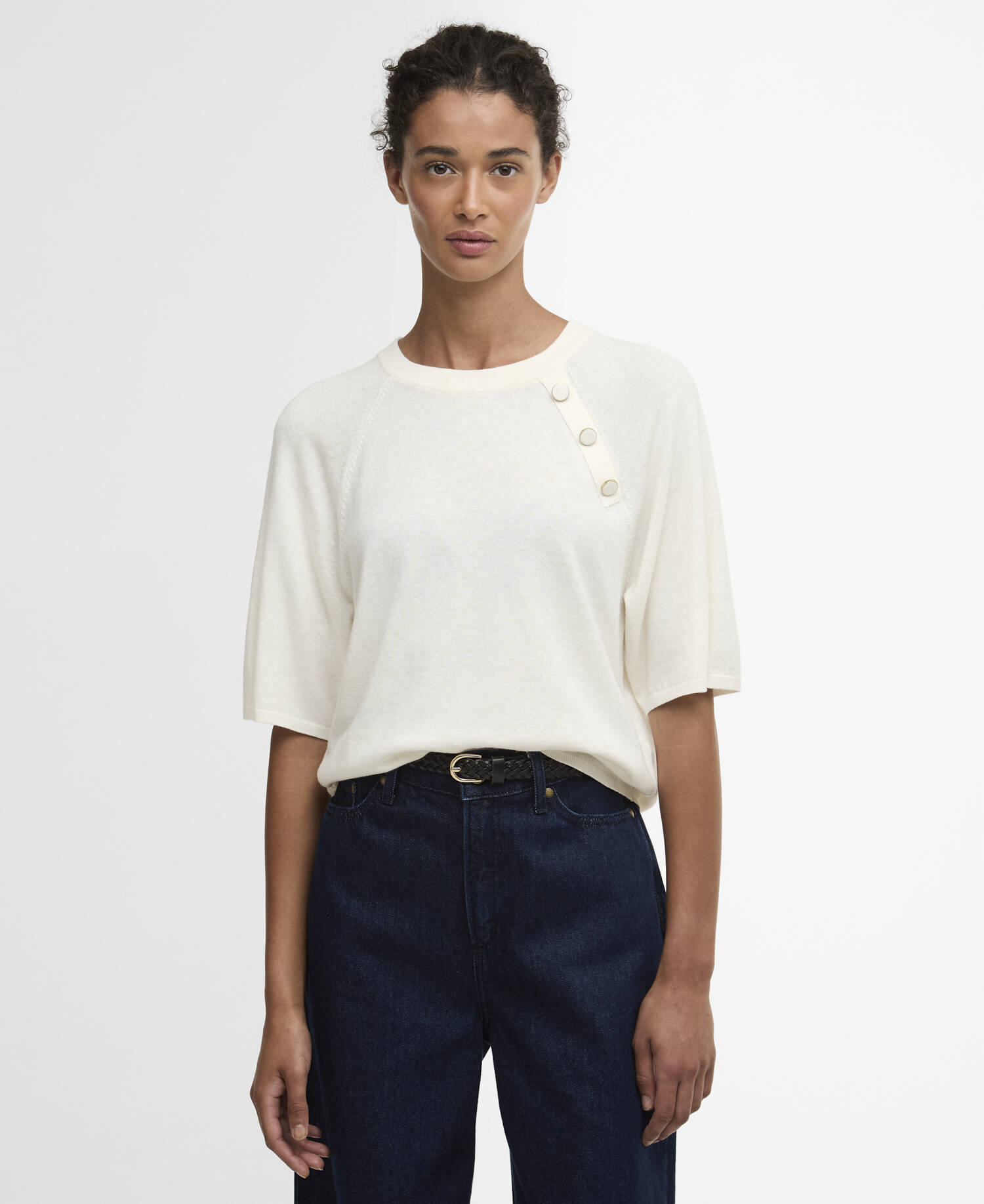 Camille Short-Sleeved Jumper Cloud image number 0