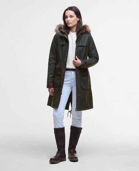 Durham City Waxed Parka Fern