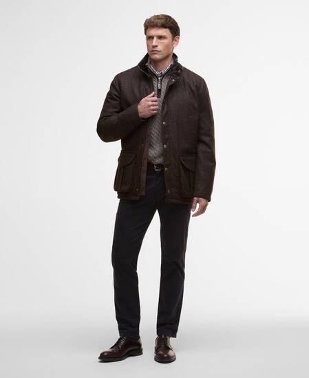 Giacca Hereford in tweed di lana Rustic Brown