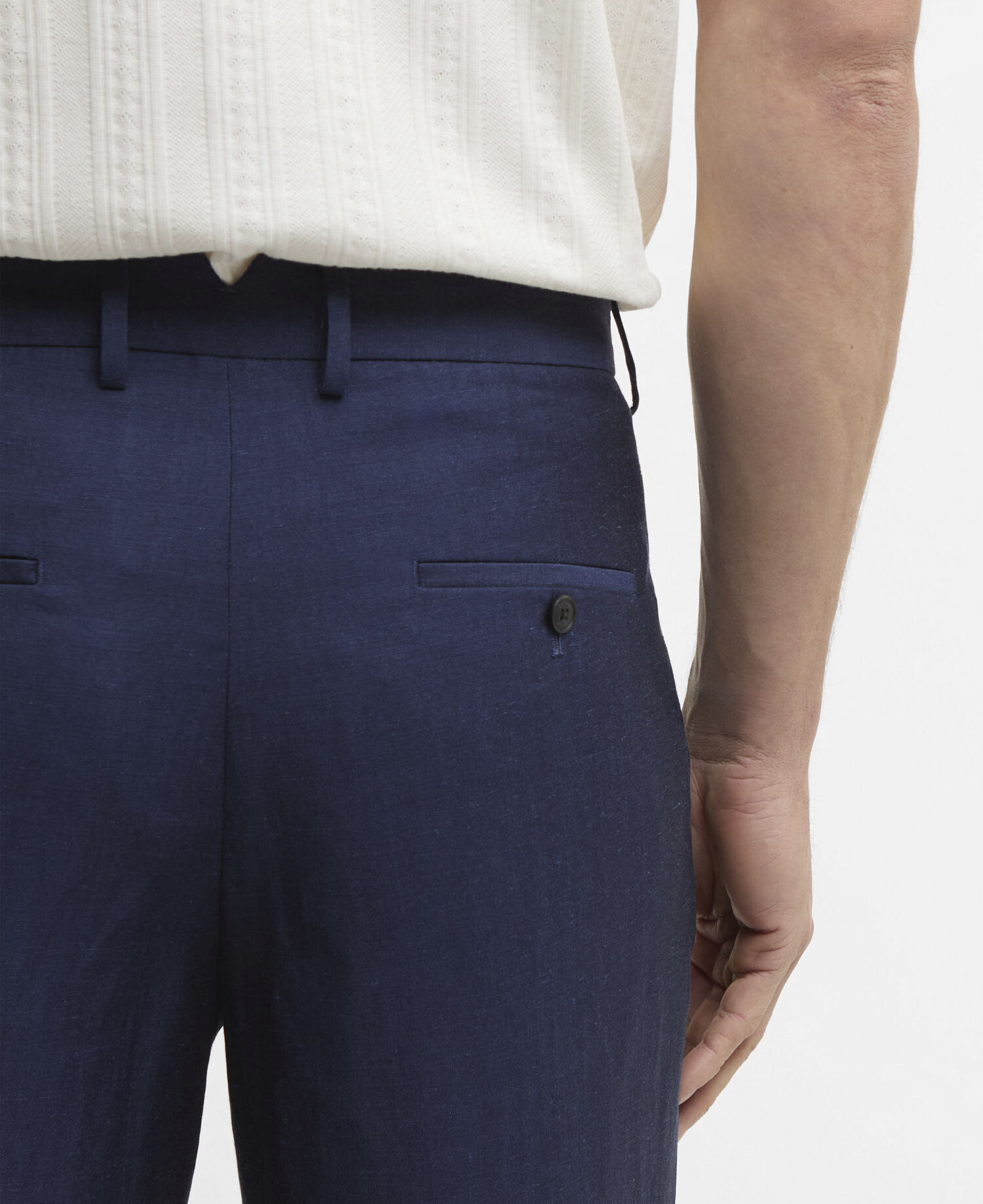 Hose Willowtree aus Leinen-Mix Navy