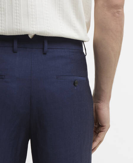 Willowtree Linen Blend Trouser Navy