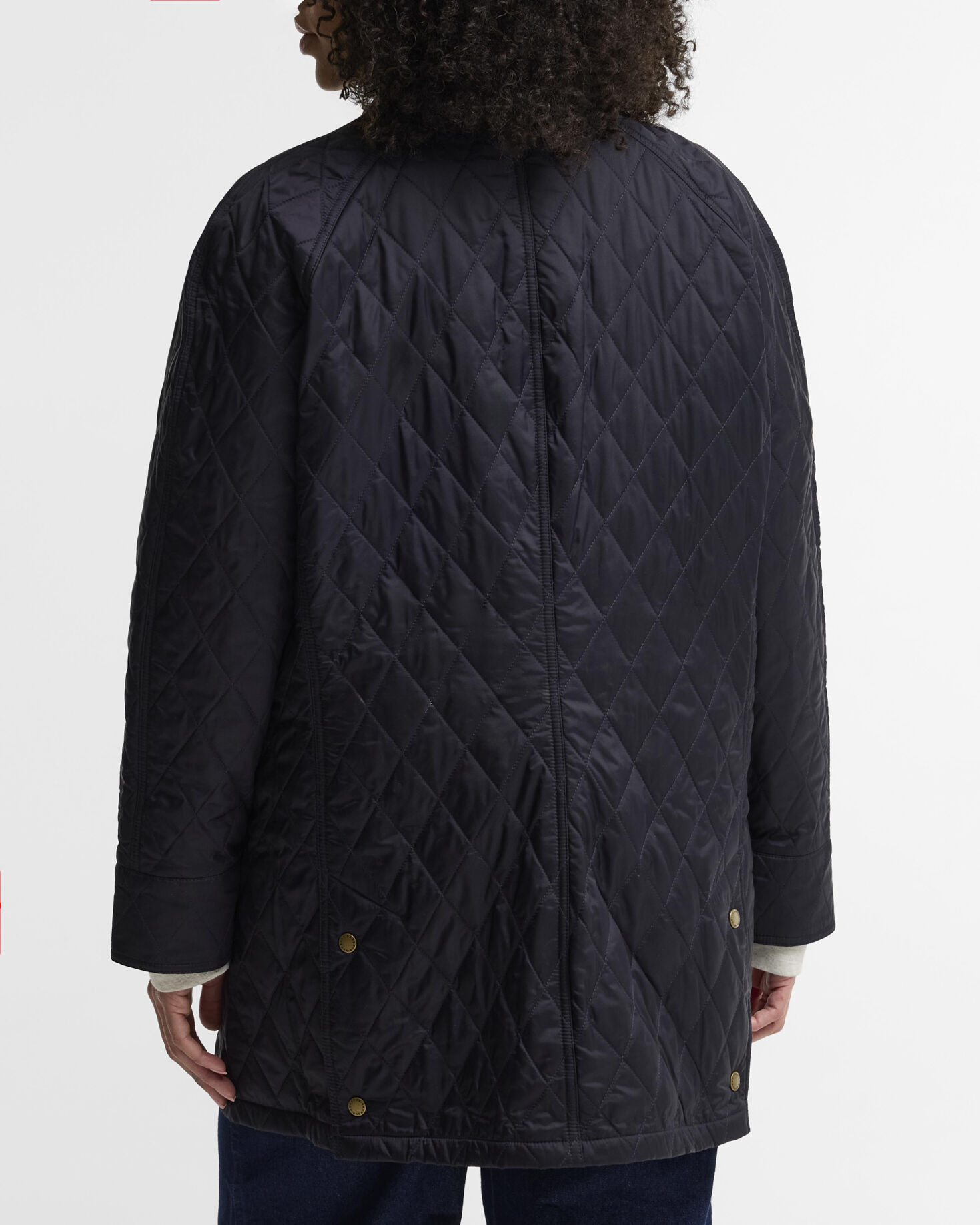Summer Beadnell Plus-Size Quilted Jacket Navy