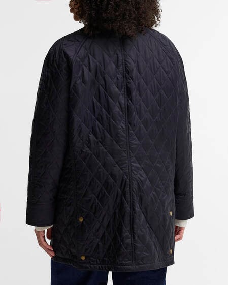 Summer Beadnell Plus-Size Quilted Jacket Navy