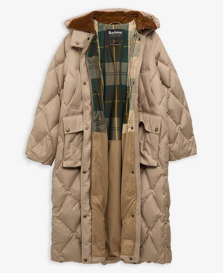 Longline Yasmin Down Puffer Jacket Light Trench