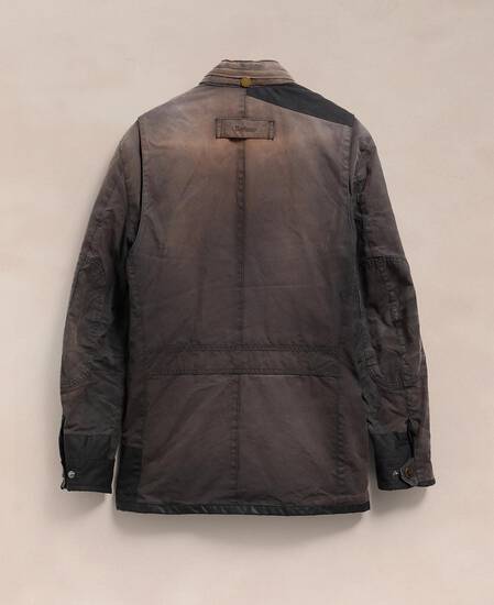 Barbour Re-loved Men's Corbridge Waxed Jacket - Size S Black