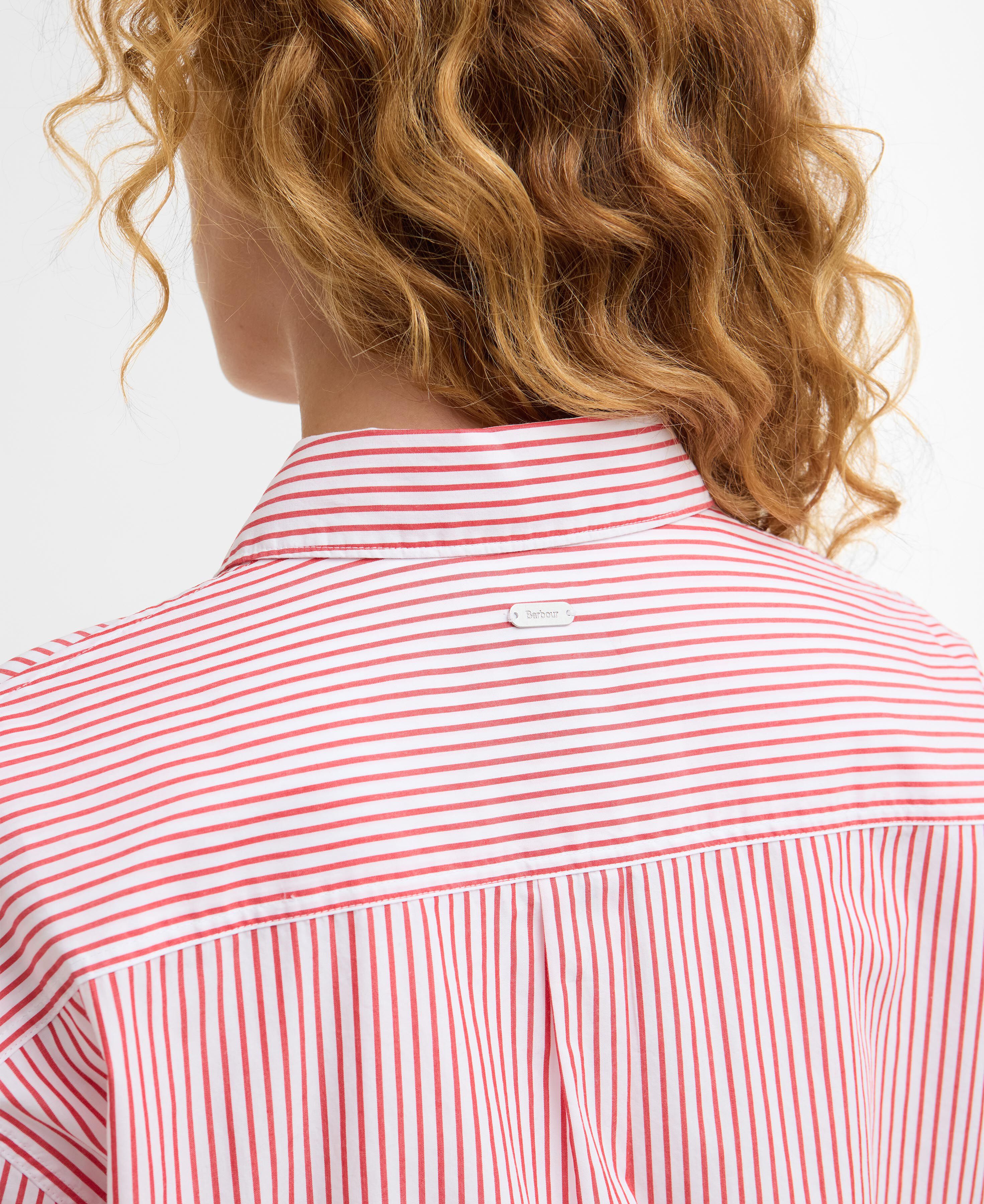 Polly Striped Relaxed Shirt Poppy Red Stripe