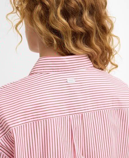Polly Striped Relaxed Shirt Poppy Red Stripe