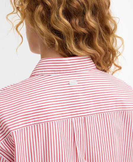 Polly Striped Relaxed Shirt Poppy Red Stripe