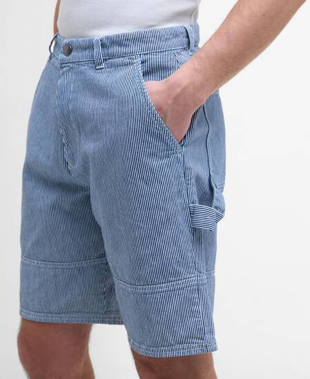 Shorts Tindale con motivo a righe Bleached Blue