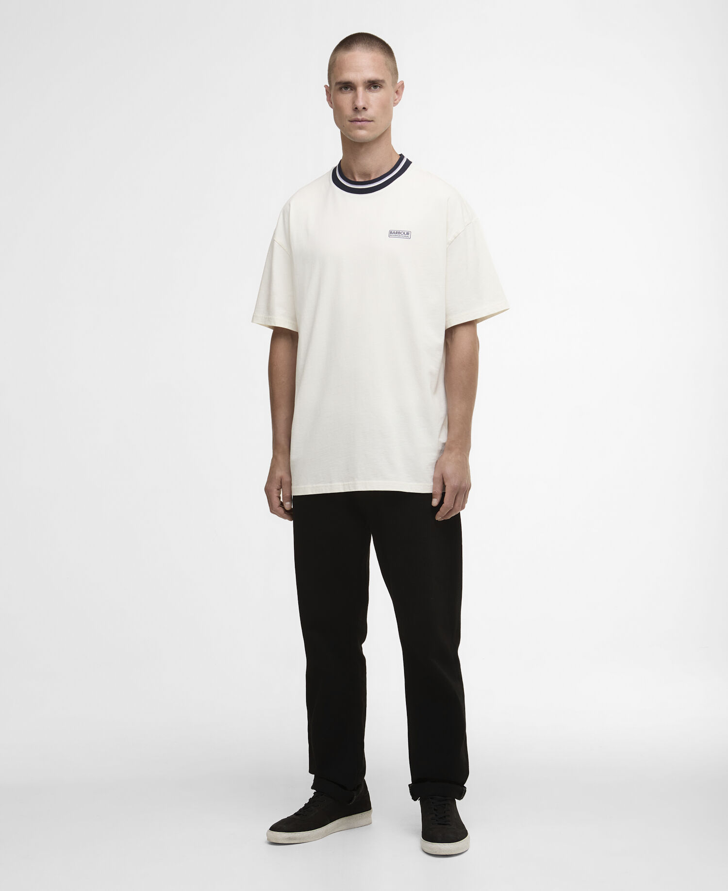 Taley Tipped T-Shirt Whisper White