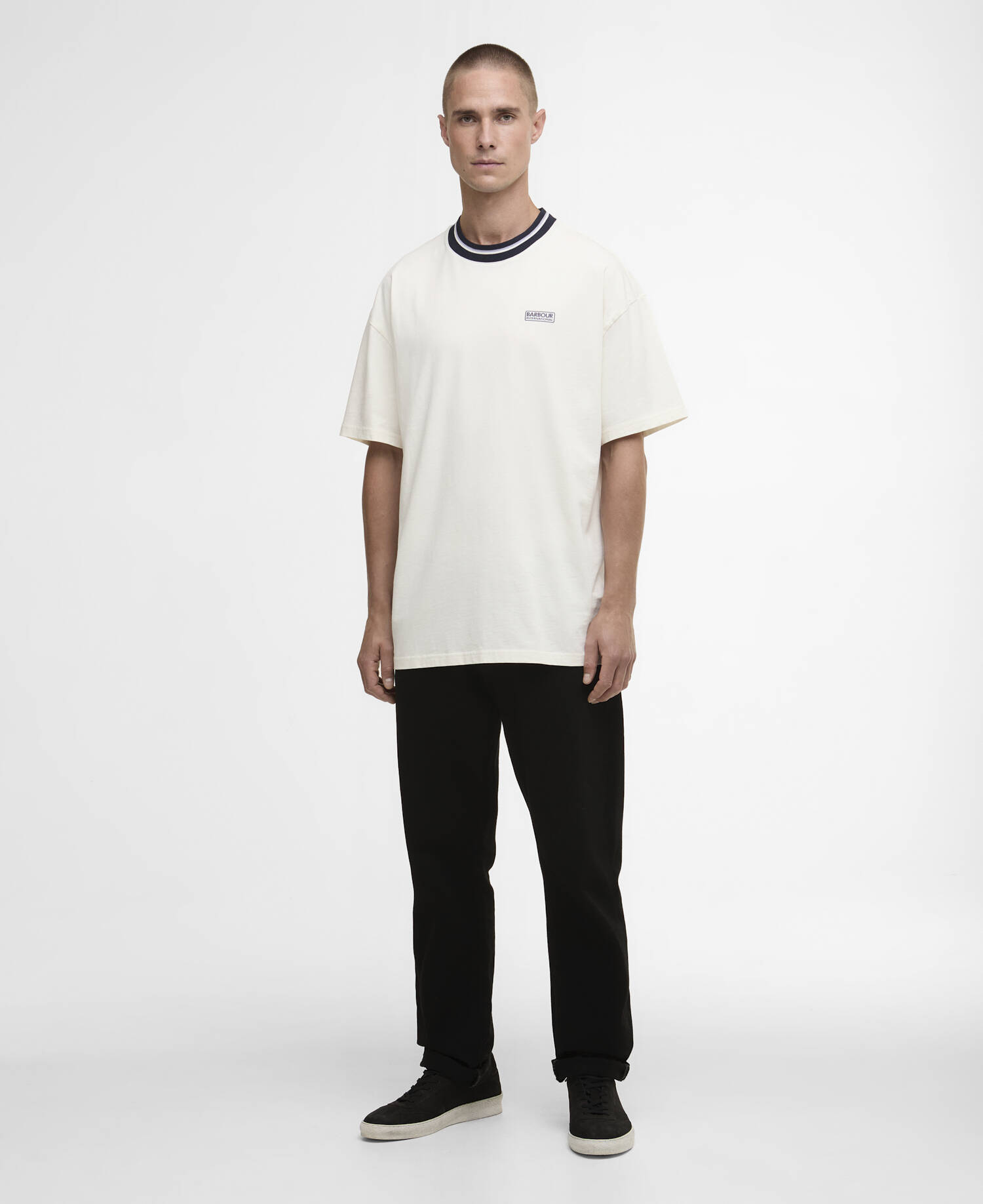 Taley Tipped T-Shirt Whisper White image number 1